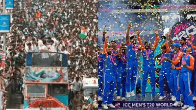 team india victory parade  મરીન ડ્રાઈવથી શરૂ થઈ વિક્ટરી ડ્રાઈવ