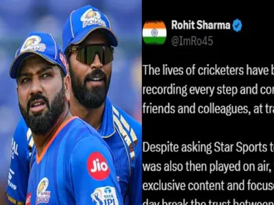 rohit sharma   રોહિત શર્માએ ક્રિકેટરોની ગોપનીયતા અંગે અવાજ ઉઠાવ્યો  પ્રસારણકર્તાને સીધું ટ્વિટ કર્યું